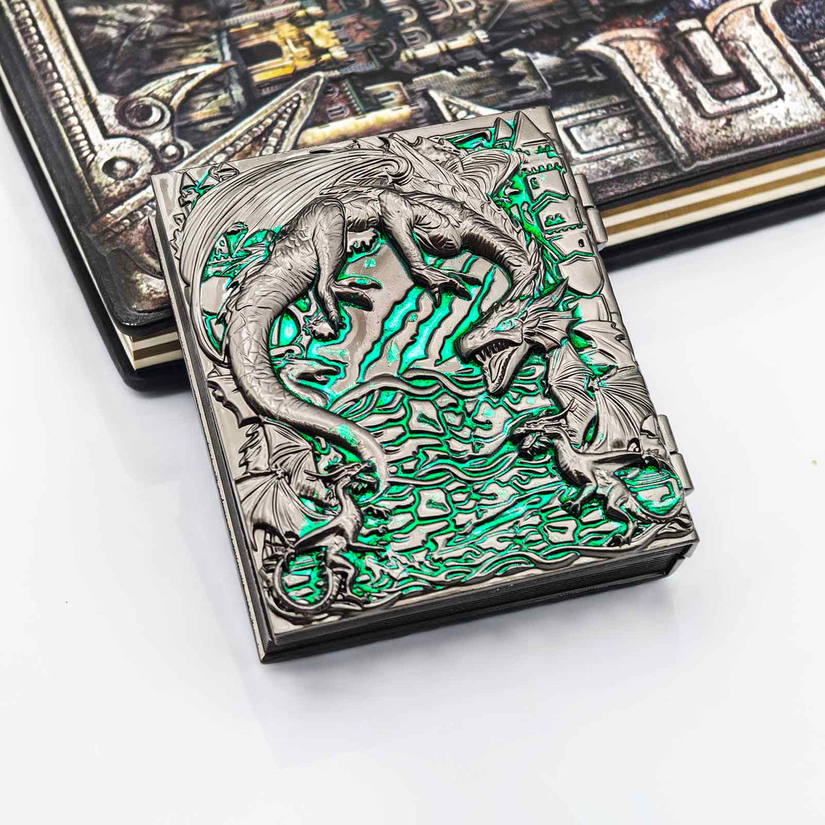 Masters Dice Codex #001 – Spellbook | 7-in-1 Pocket Spinner DND Dice Set
